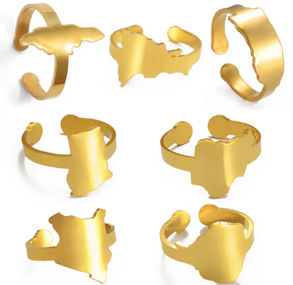 Solid Map Ring