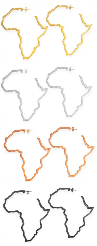 9cm African Continent Hoops