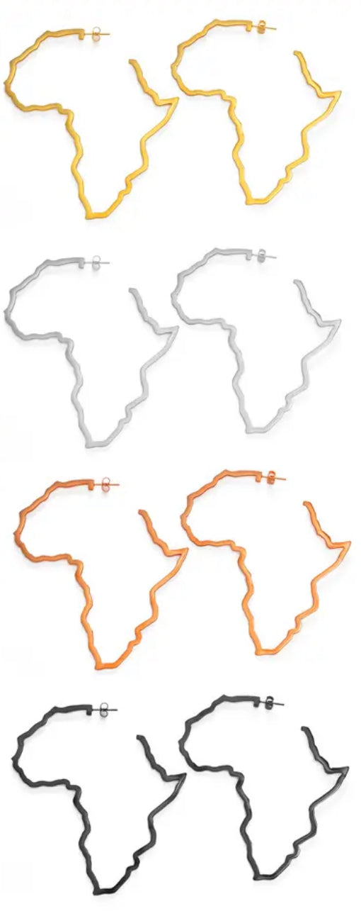 9cm African Continent Hoops