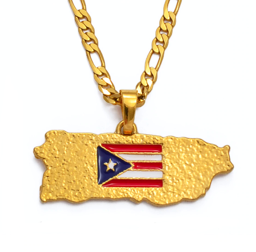 Puerto Rico Solid Flag Chain