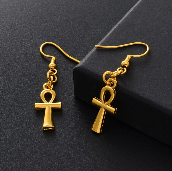 Ankh Drop Earrings