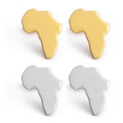 Africa Continent Stud Earrings