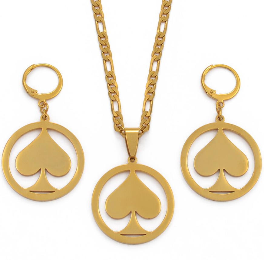 Micronesia Symbol Chain & Earrings Set