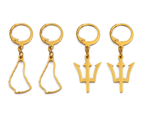 Barbados Solid Symbol Drop Earrings