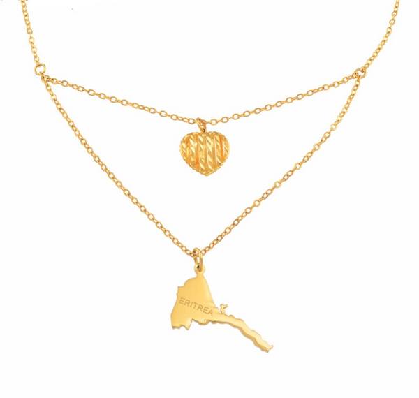 Eritrea & Heart Double Chain