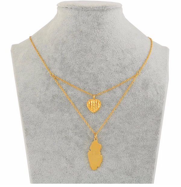 Qatar & Heart Double Chain