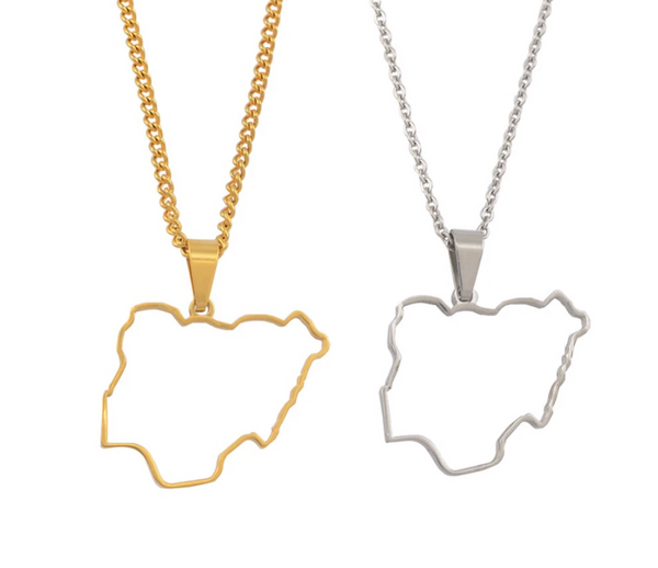 Nigeria Solid Outline Chain