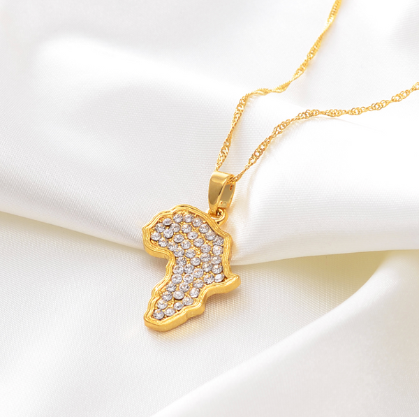 Africa Bling Map Chain