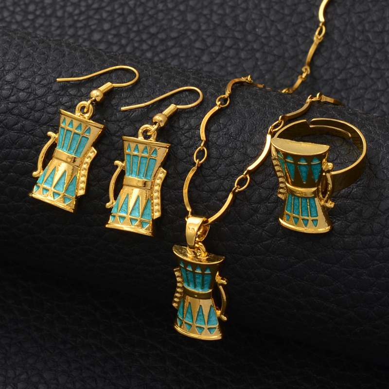 Drum Shaped Jewelry Set