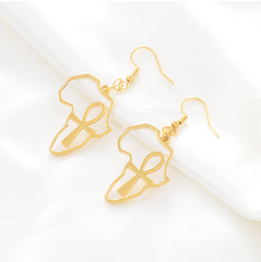 Ankh In Africa Chain & Earrings Set