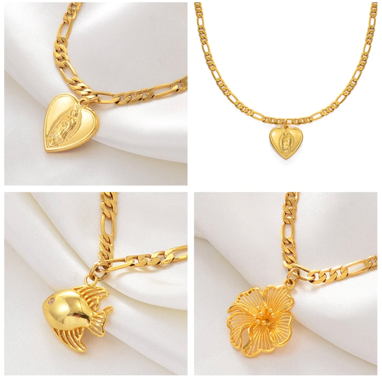 Solid Gold Symbol Anklet Variety