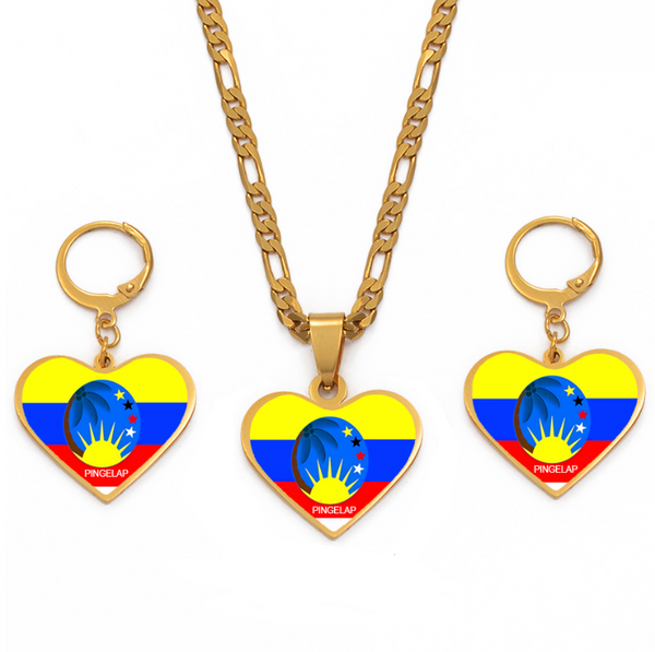 Pingelap Chain and Earrings Set