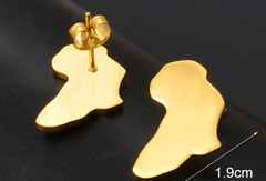 Africa Continent Stud Earrings