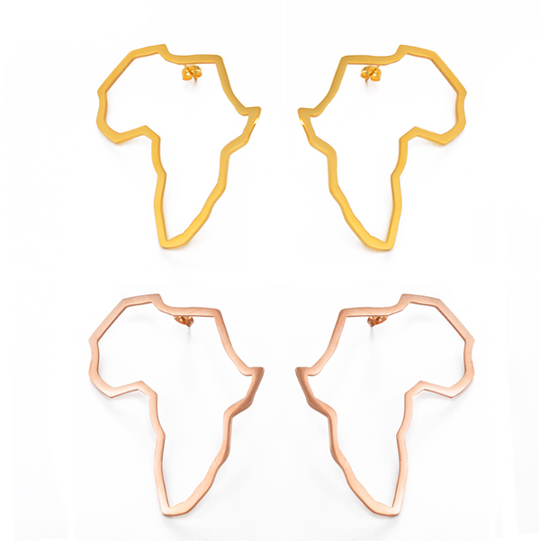 African Continent Stud Hoops