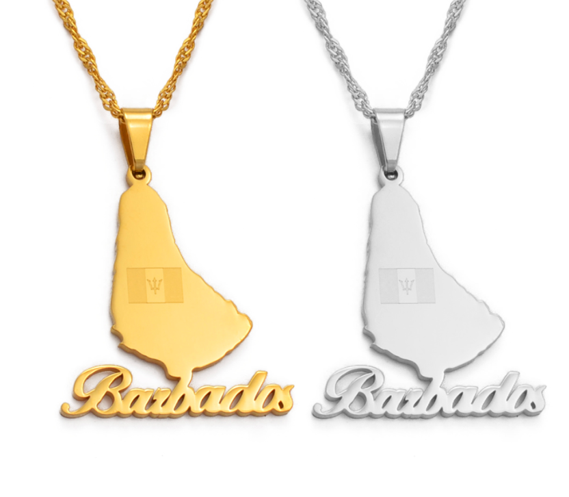 Barbados Solid Flag & Word Chain