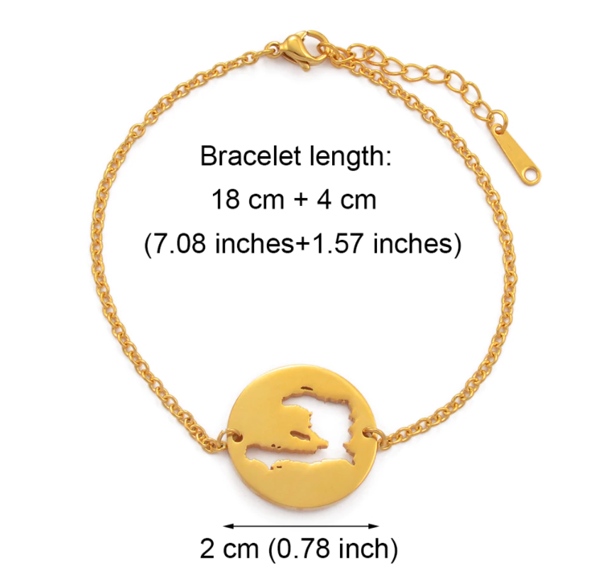 Haiti Outline Bracelet
