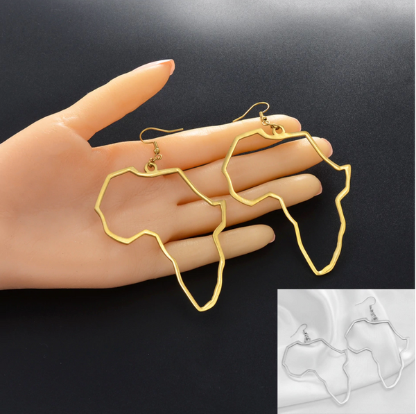 African Continent Drop Hoops