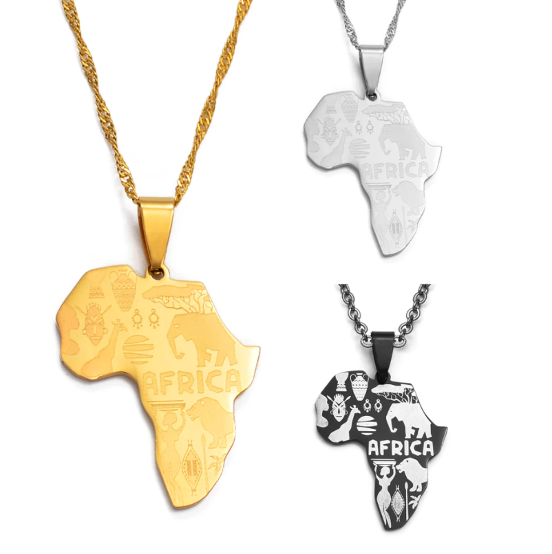 African Pride Map Chain