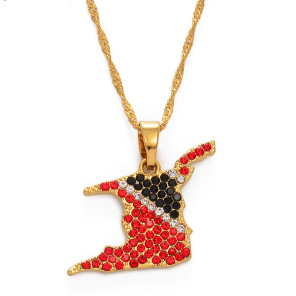 Trinidad and Tobago Bling Flag Chain