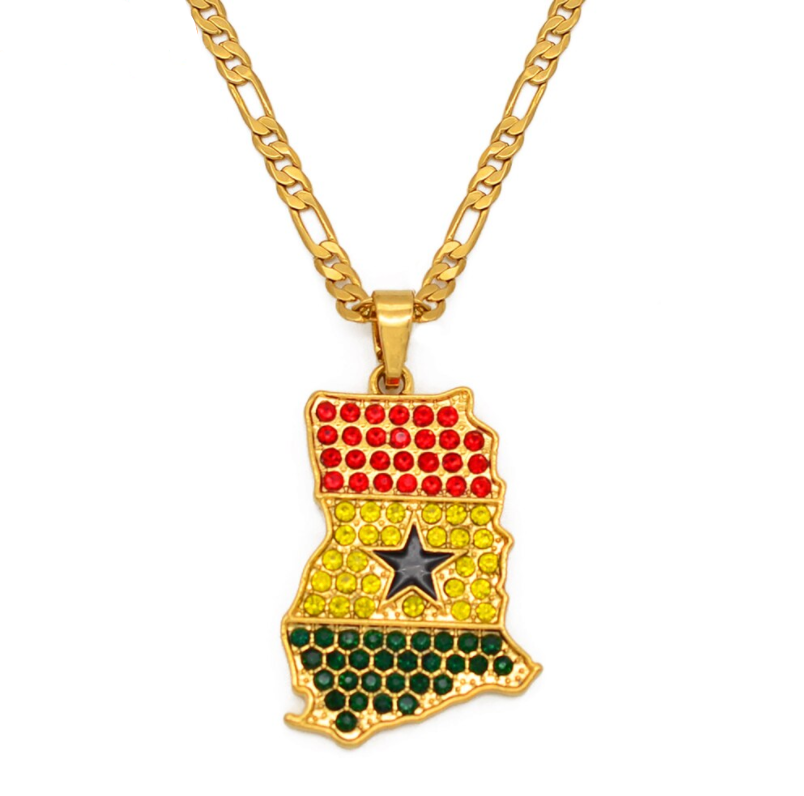 Ghana Bling Flag Chain