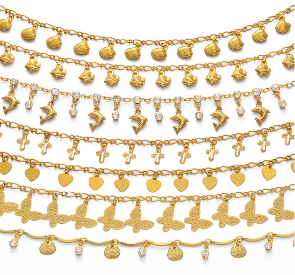 Golden Charm Anklet Variety
