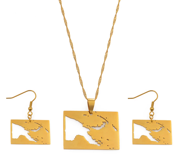 Papua New Guinea Chain & Earrings Set