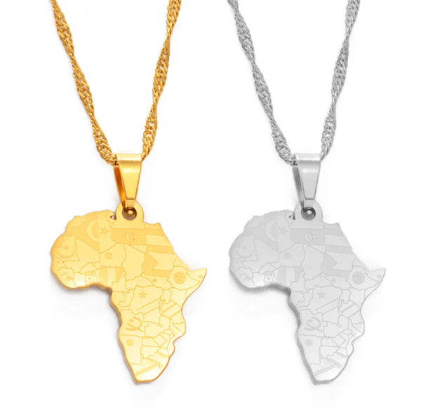 African Flags Map Chain