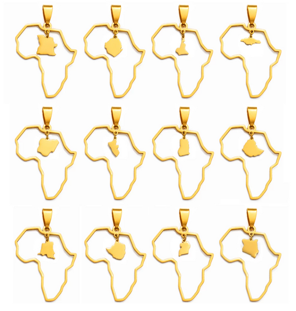 iheart My Home Outline of Africa Chain