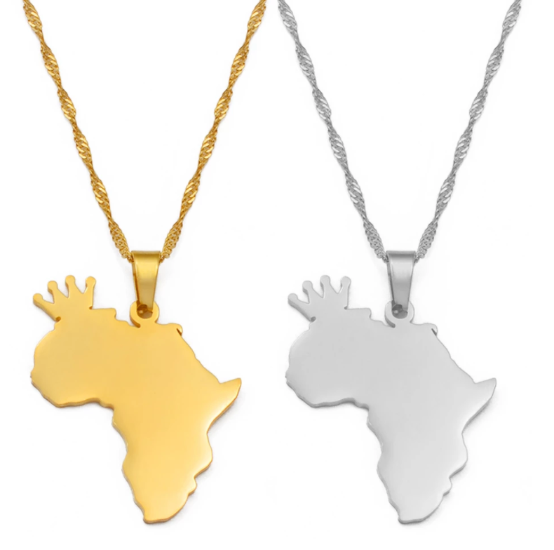 Africa Crowned Solid Chain