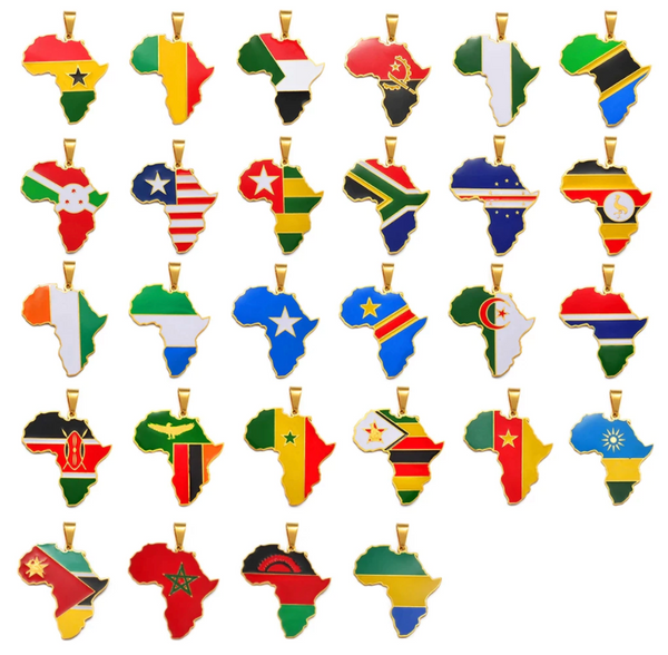 African Colored Flag Chain