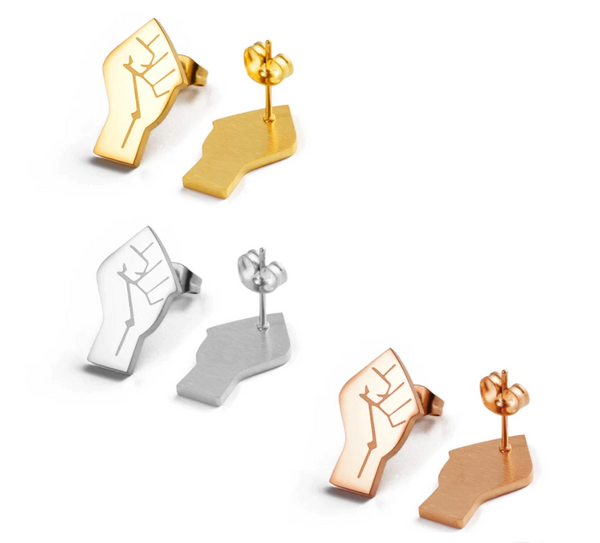 Power Fist Stud Earrings