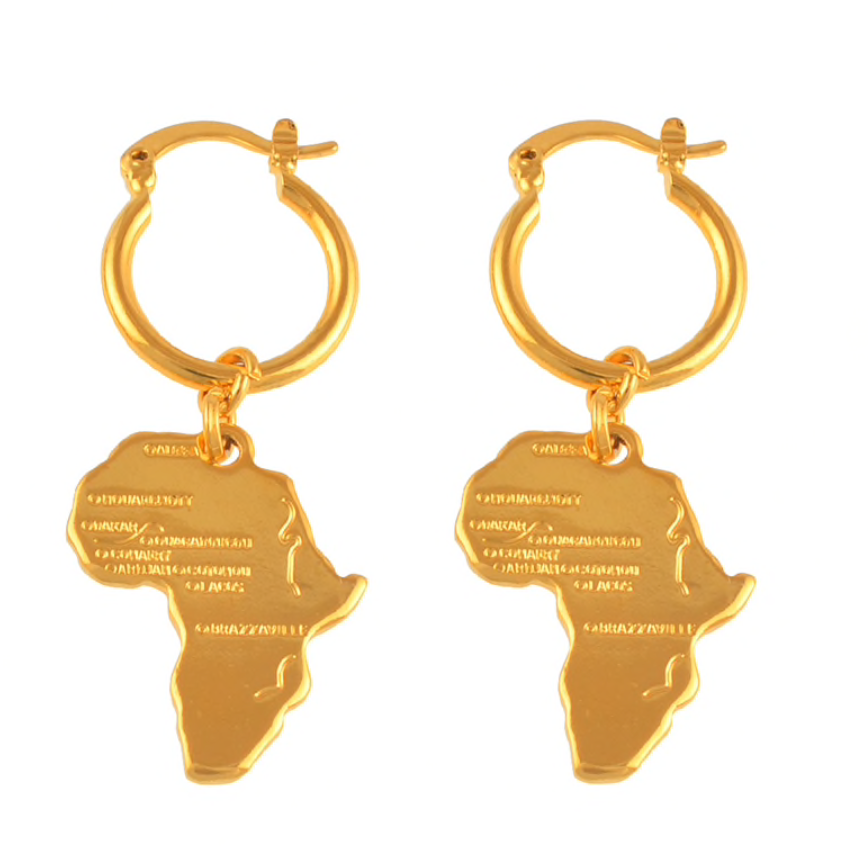 Map of Africa Earrings