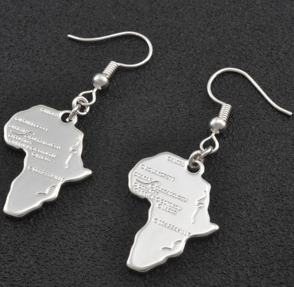 Map of Africa Drop Earrings