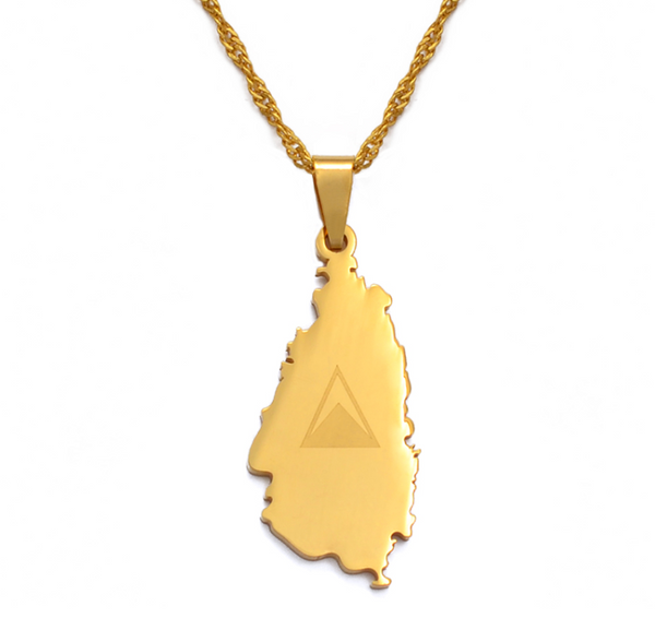 St. Lucia Solid Symbol Chain