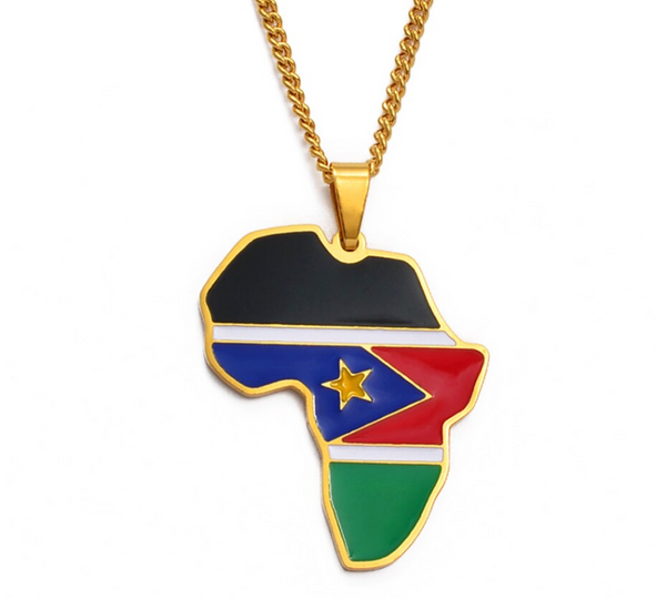 South Sudan Map of Africa Chain