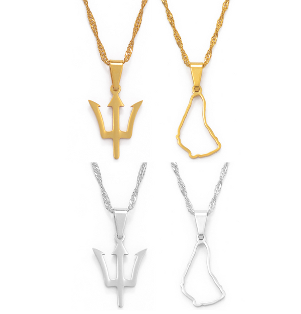 Barbados Flag Symbol Chain